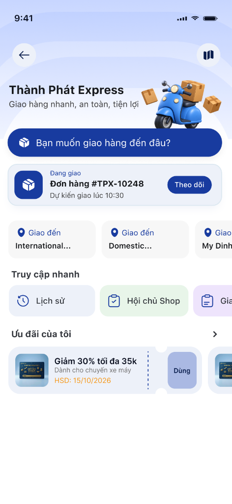 Màn hình Thành Phát Express